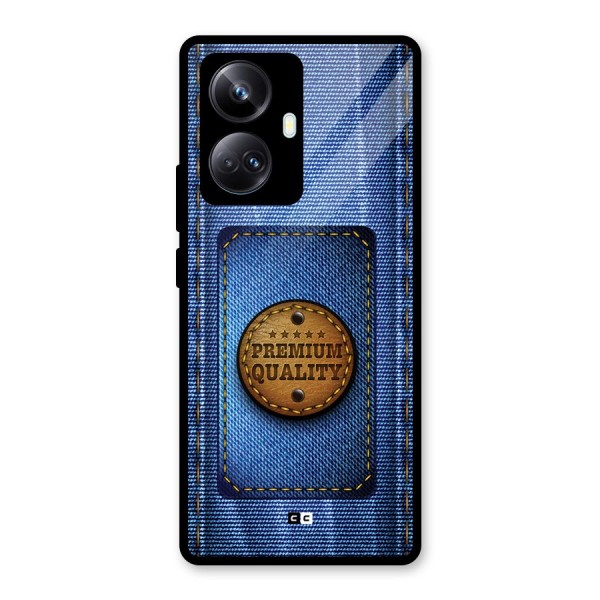 Premium Quality Denim Glass Back Case for Realme 10 Pro Plus