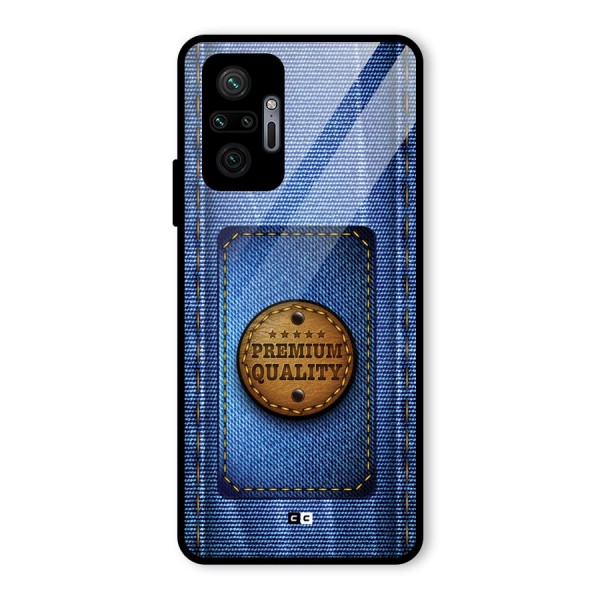 Premium Quality Denim Glass Back Case for Redmi Note 10 Pro Max