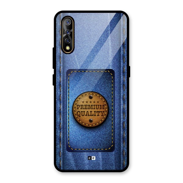 Premium Quality Denim Glass Back Case for Vivo S1
