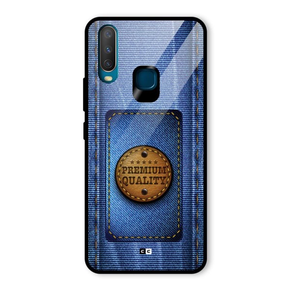 Premium Quality Denim Glass Back Case for Vivo Y12