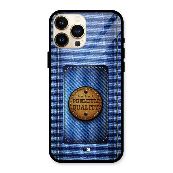 Premium Quality Denim Glass Back Case for iPhone 13 Pro Max