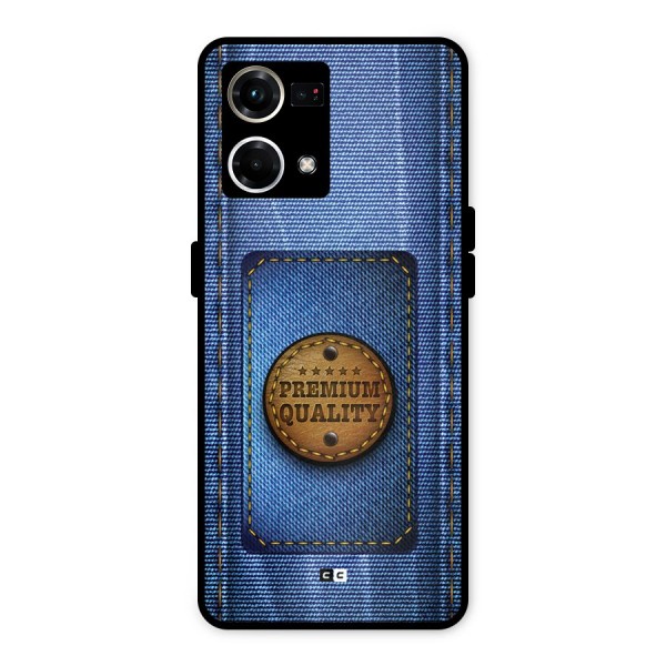 Premium Quality Denim Metal Back Case for Oppo F21 Pro 4G