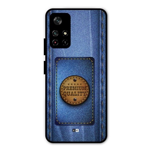 Premium Quality Denim Metal Back Case for Poco M4 Pro 5G