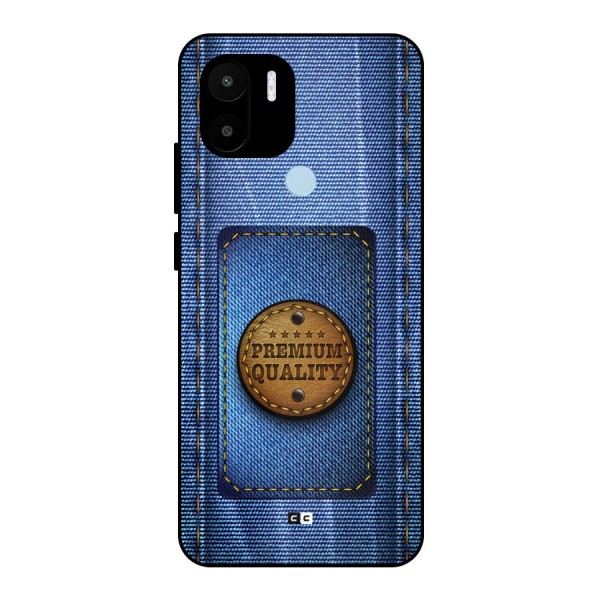 Premium Quality Denim Metal Back Case for Redmi A1 Plus