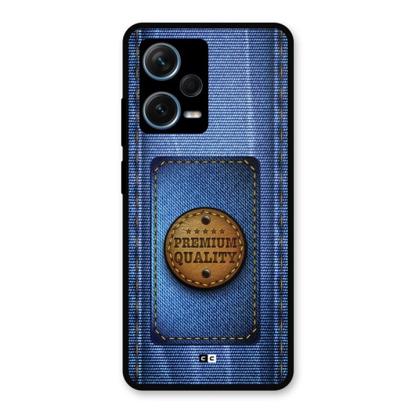 Premium Quality Denim Metal Back Case for Redmi Note 12 Pro Plus 5G