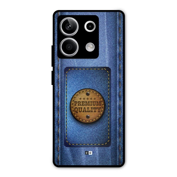 Premium Quality Denim Metal Back Case for Redmi Note 13 5G