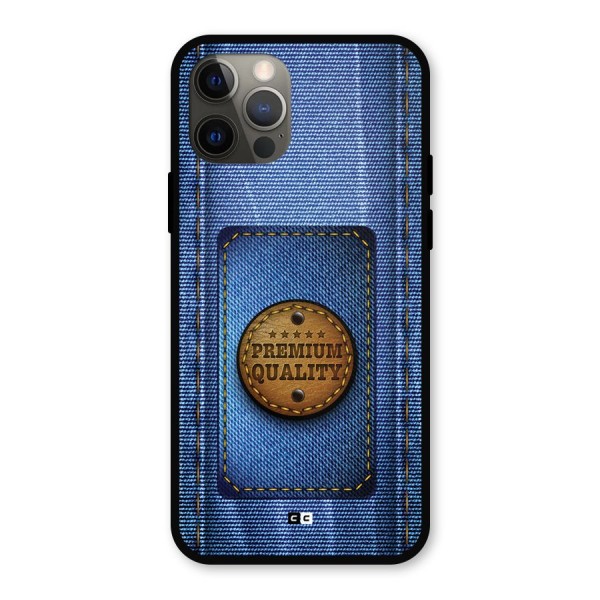 Premium Quality Denim Metal Back Case for iPhone 12 Pro