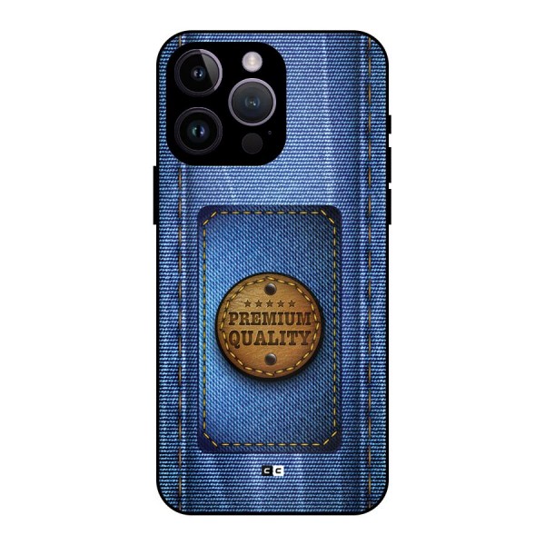 Premium Quality Denim Metal Back Case for iPhone 14 Pro Max