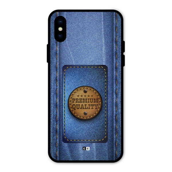 Premium Quality Denim Metal Back Case for iPhone X