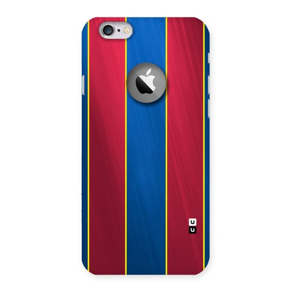 Premium Vertical Stripes Back Case for iPhone 6 Logo Cut