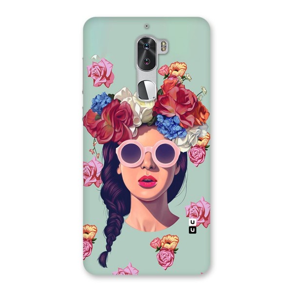 Pretty Girl Florals Illustration Art Back Case for Coolpad Cool 1