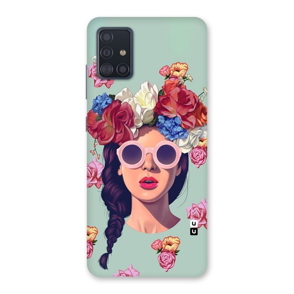 Pretty Girl Florals Illustration Art Back Case for Galaxy A51