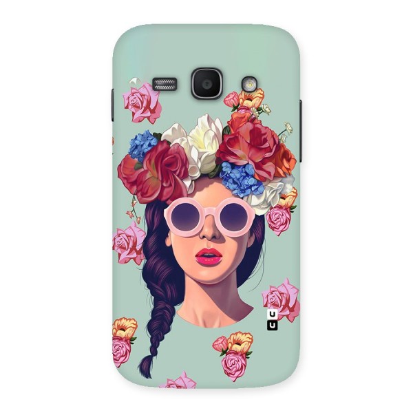 Pretty Girl Florals Illustration Art Back Case for Galaxy Ace 3