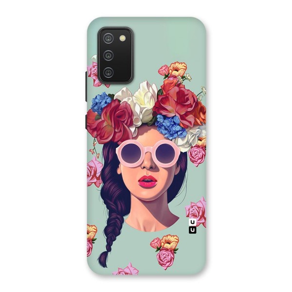 Pretty Girl Florals Illustration Art Back Case for Galaxy M02s