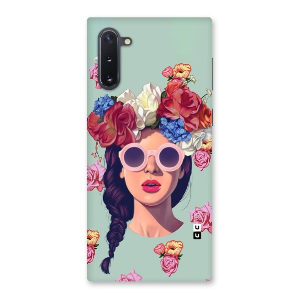 Pretty Girl Florals Illustration Art Back Case for Galaxy Note 10
