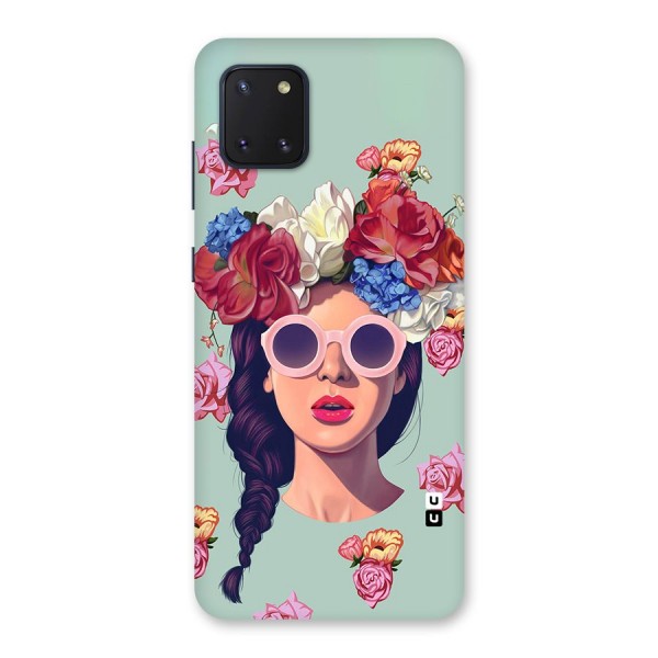 Pretty Girl Florals Illustration Art Back Case for Galaxy Note 10 Lite