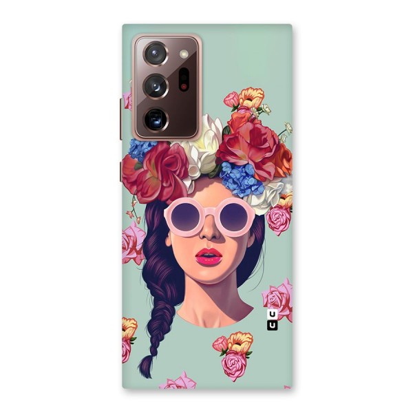 Pretty Girl Florals Illustration Art Back Case for Galaxy Note 20 Ultra
