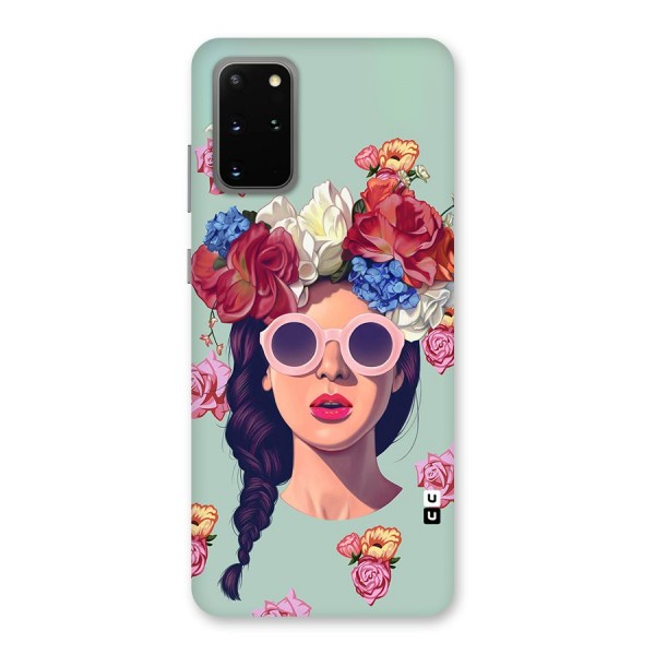Pretty Girl Florals Illustration Art Back Case for Galaxy S20 Plus