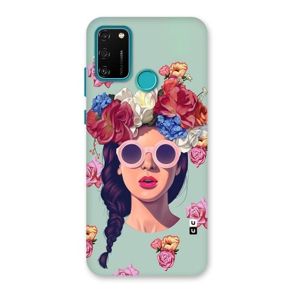 Pretty Girl Florals Illustration Art Back Case for Honor 9A