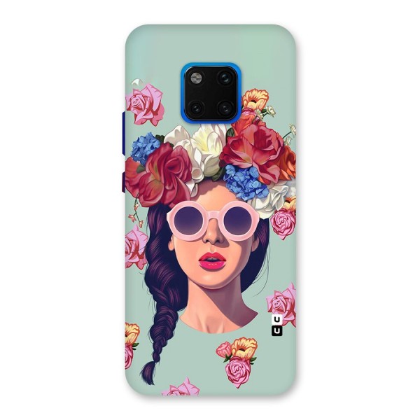 Pretty Girl Florals Illustration Art Back Case for Huawei Mate 20 Pro