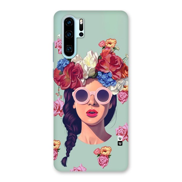 Pretty Girl Florals Illustration Art Back Case for Huawei P30 Pro