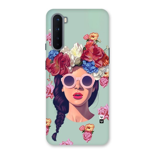 Pretty Girl Florals Illustration Art Back Case for OnePlus Nord