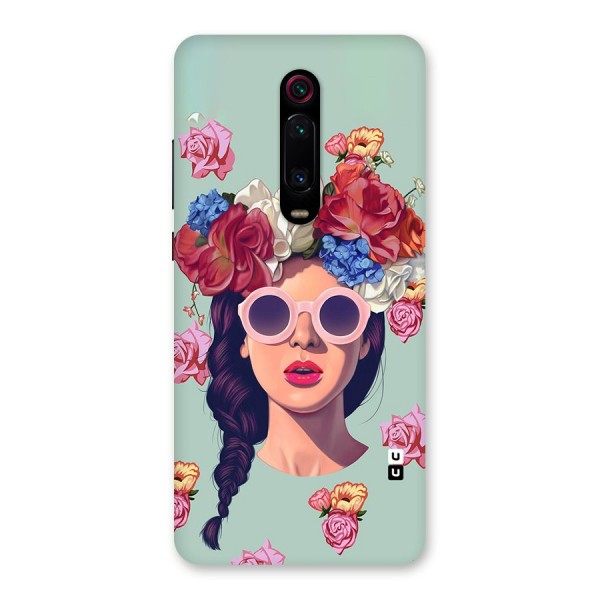 Pretty Girl Florals Illustration Art Back Case for Redmi K20 Pro