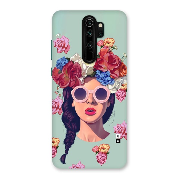 Pretty Girl Florals Illustration Art Back Case for Redmi Note 8 Pro