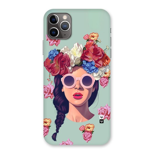 Pretty Girl Florals Illustration Art Back Case for iPhone 11 Pro Max