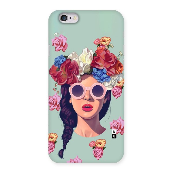 Pretty Girl Florals Illustration Art Back Case for iPhone 6 6S