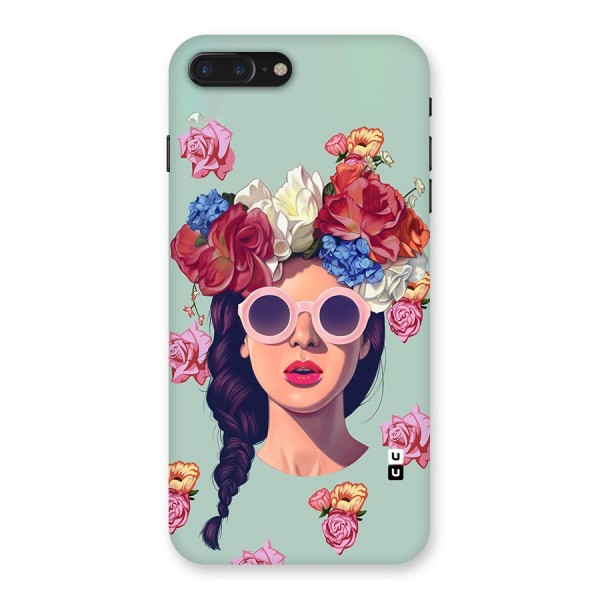 Pretty Girl Florals Illustration Art Back Case for iPhone 7 Plus