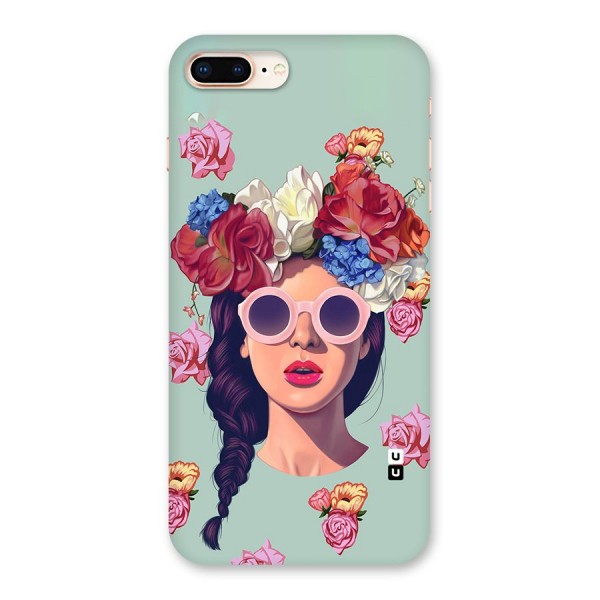 Pretty Girl Florals Illustration Art Back Case for iPhone 8 Plus