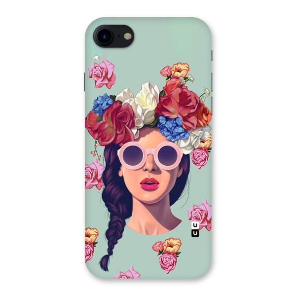 Pretty Girl Florals Illustration Art Back Case for iPhone SE 2020