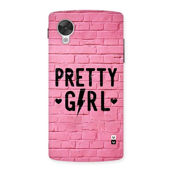 Pretty Girl Wall Back Case for Google Nexus 5