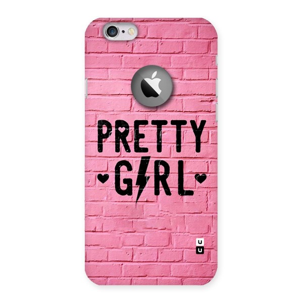 Pretty Girl Wall Back Case for iPhone 6 Logo Cut