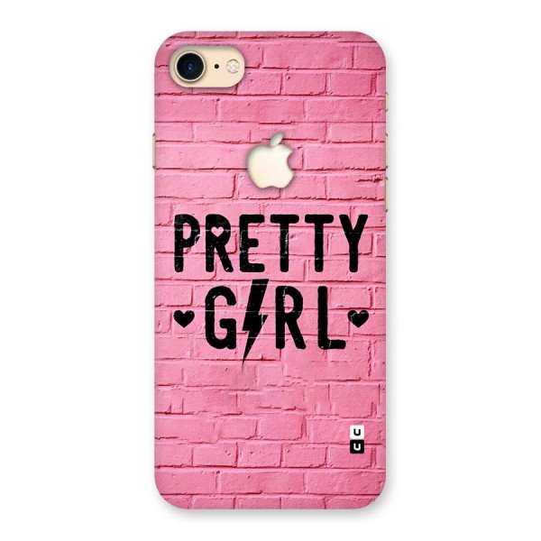 Pretty Girl Wall Back Case for iPhone 7 Apple Cut