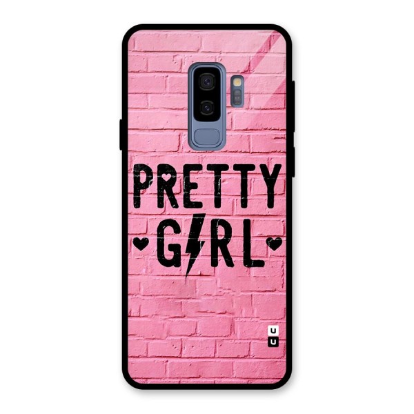 Pretty Girl Wall Glass Back Case for Galaxy S9 Plus