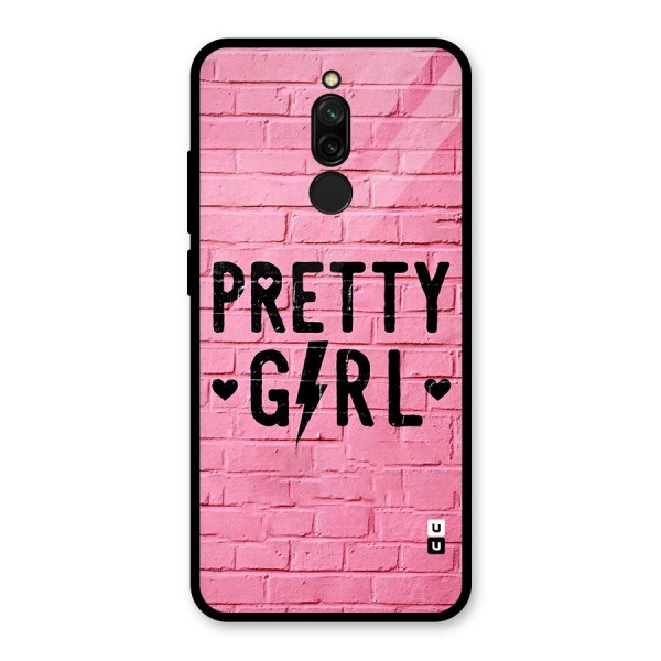 Pretty Girl Wall Glass Back Case for Redmi 8