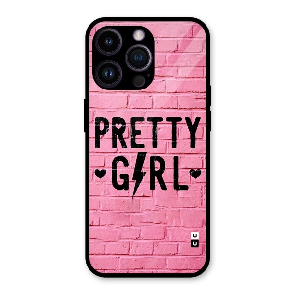 Pretty Girl Wall Glass Back Case for iPhone 14 Pro Max