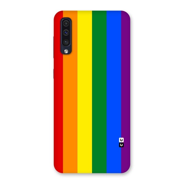 Pride Rainbow Stripes Back Case for Galaxy A50