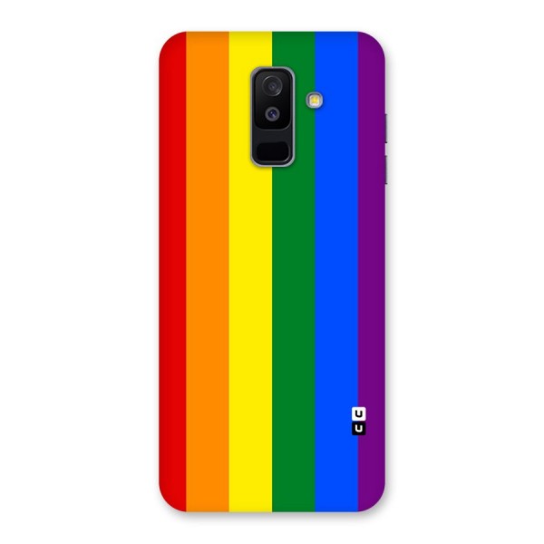 Pride Rainbow Stripes Back Case for Galaxy A6 Plus