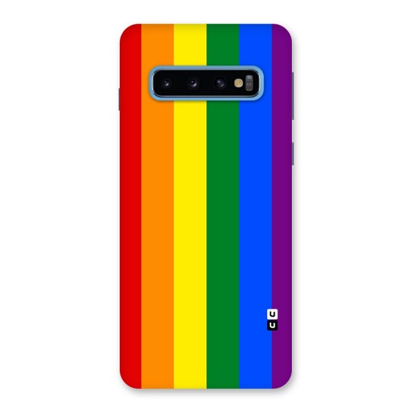 Pride Rainbow Stripes Back Case for Galaxy S10