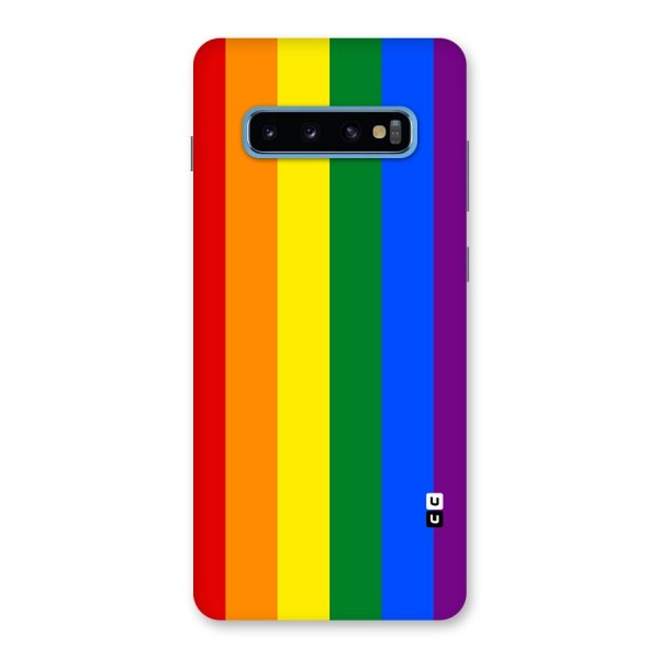Pride Rainbow Stripes Back Case for Galaxy S10 Plus