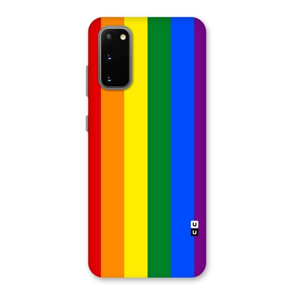 Pride Rainbow Stripes Back Case for Galaxy S20