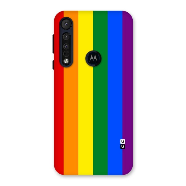 Pride Rainbow Stripes Back Case for Motorola One Macro