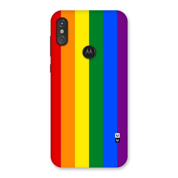 Pride Rainbow Stripes Back Case for Motorola One Power