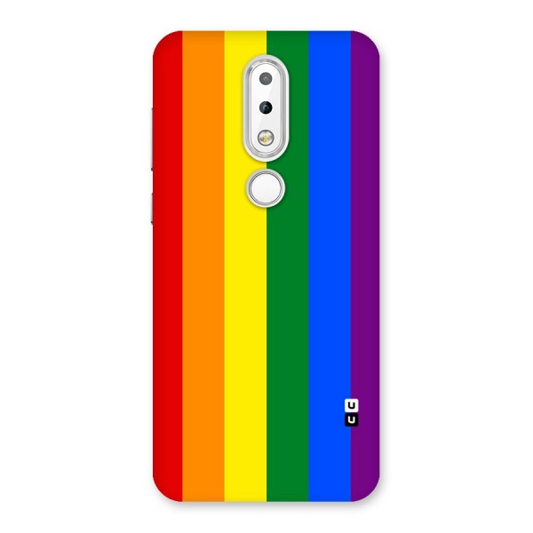 Pride Rainbow Stripes Back Case for Nokia 6.1 Plus