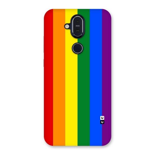 Pride Rainbow Stripes Back Case for Nokia 8.1