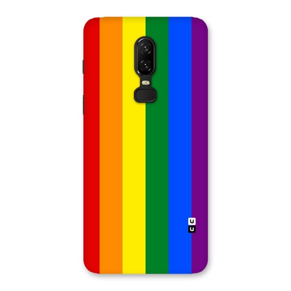 Pride Rainbow Stripes Back Case for OnePlus 6