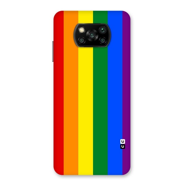 Pride Rainbow Stripes Back Case for Poco X3